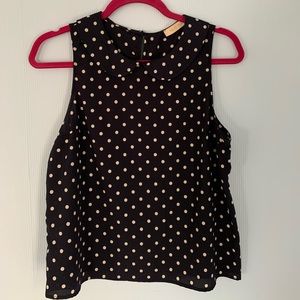 Polka Dot Navy Blue Top